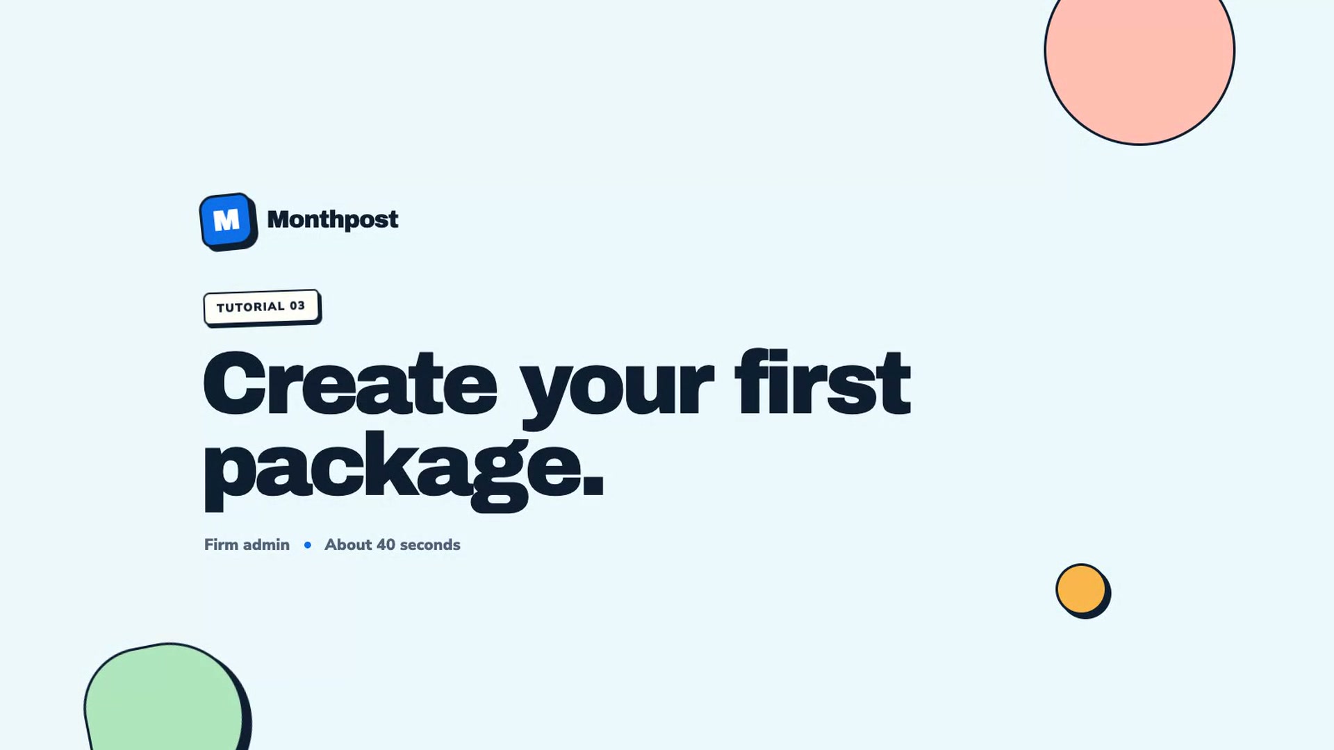 Create a client package, a Monthpost tutorial.