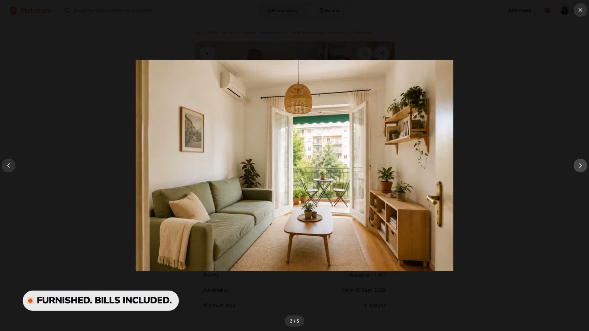 Flatshare product showcase.